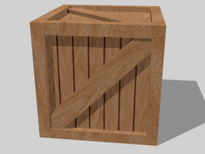wooden crate 13 - game ready Modèle 3D