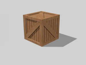 caixa de madeira 13 - jogo pronto Modelo 3D