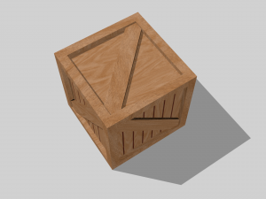 wooden crate 13 - game ready Modèle 3D