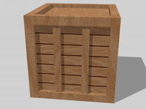 wooden crate 14 - game ready Modelo 3D