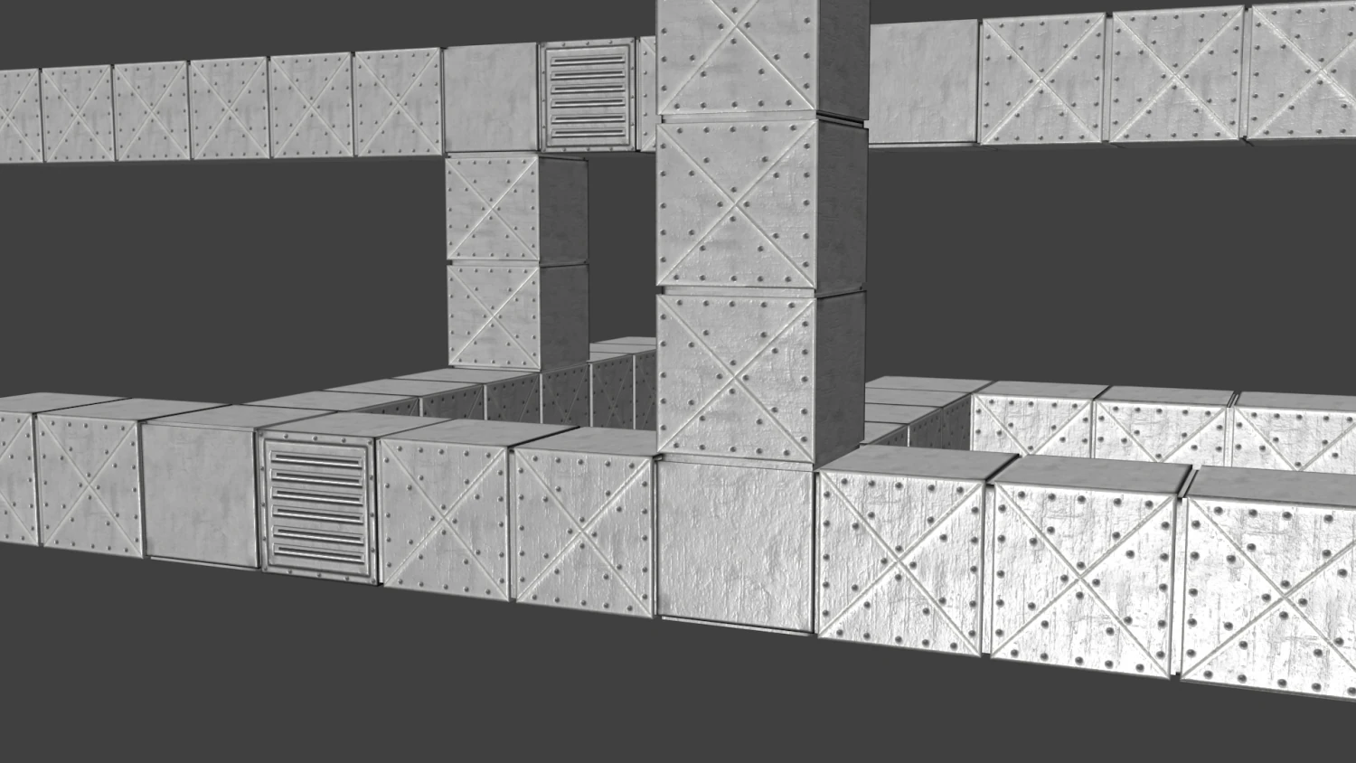 air ducts - game ready 3D Model .c4d .max .obj .3ds .fbx .stl .blend 