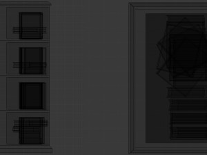 wooden bookshelf 3D Model
