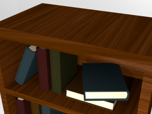 wooden bookshelf 3D Model