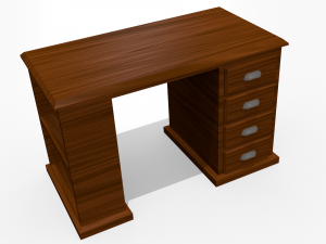 wooden desk 3D Model