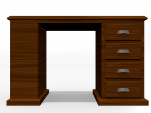 wooden desk 3D Model
