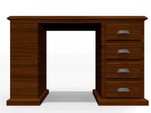wooden desk 3D Model