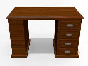 wooden desk 3D Model