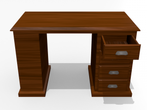 wooden desk 3D Model