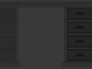 wooden desk 3D Model