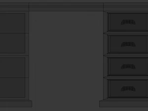 wooden desk 3D Model