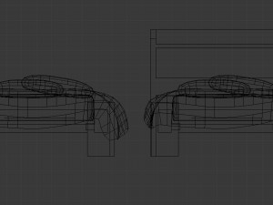 wooden bed - game ready Modello 3D