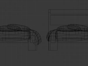 wooden bed - game ready 3D Model