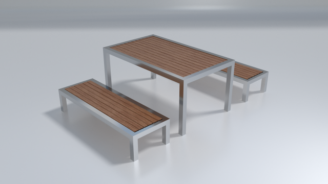 outdoor bench - pbr photorealistic 3D 모델 .c4d .max .obj .3ds .fbx .stl .blend 