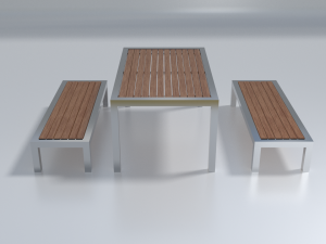 outdoor bench - pbr photorealistic 3D 모델