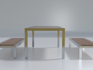 outdoor bench - pbr photorealistic 3D 모델
