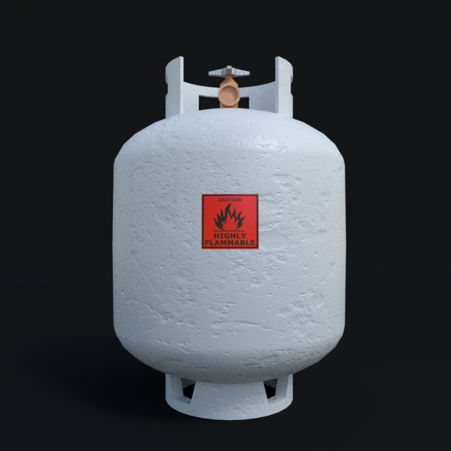 gas container - low poly Modello 3D .c4d .max .obj .3ds .fbx .stl .blend 