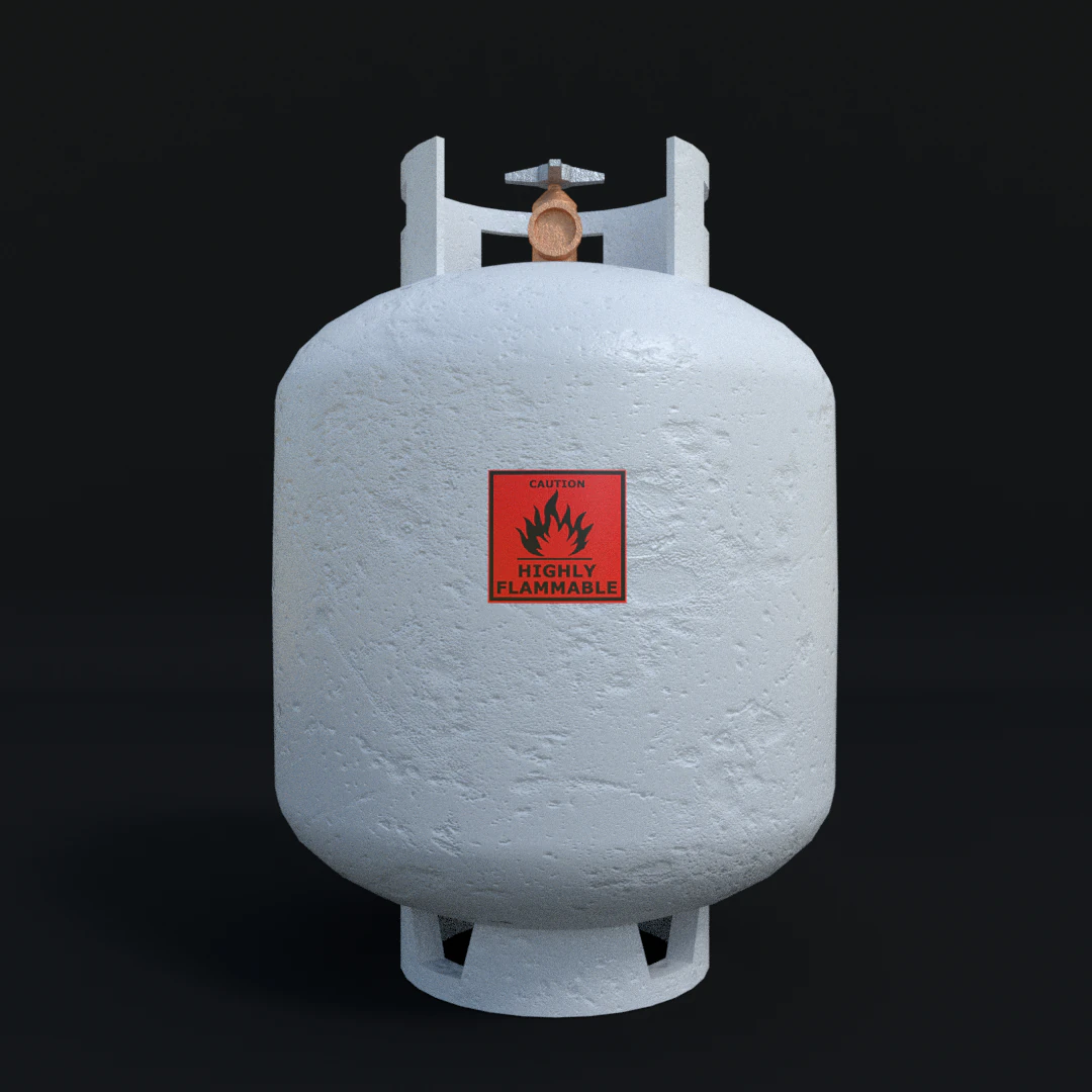 gas container - low poly 3D Model .c4d .max .obj .3ds .fbx .stl .blend 