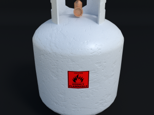 gas container - low poly Modello 3D