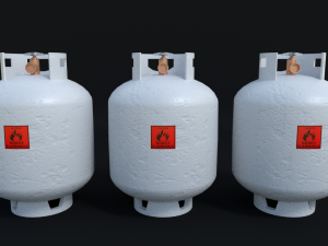gas container - low poly Modello 3D