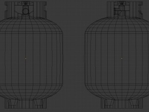 gas container - low poly Modello 3D