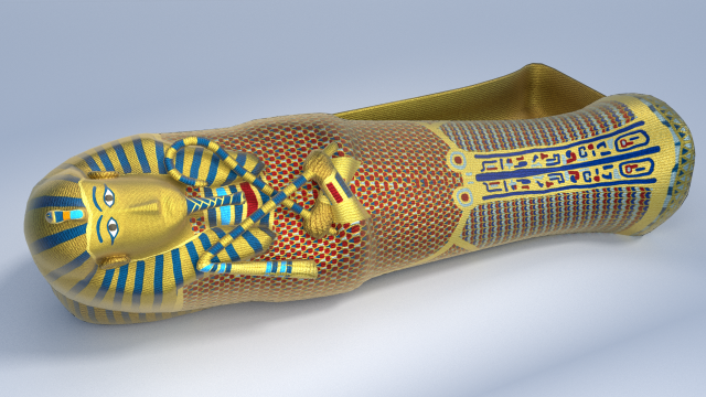 king tutankhamun sarcophagus - game ready 3D Модель .c4d .max .obj .3ds .fbx .stl .blend 