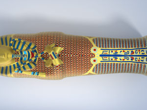 king tutankhamun sarcophagus - game ready 3D Модель