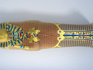 king tutankhamun sarcophagus - game ready 3D Model