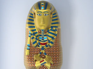 king tutankhamun sarcophagus - game ready 3D Model