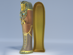 king tutankhamun sarcophagus - game ready 3D Модель