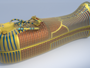 king tutankhamun sarcophagus - game ready 3D Модель