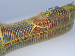 king tutankhamun sarcophagus - game ready 3D Модель