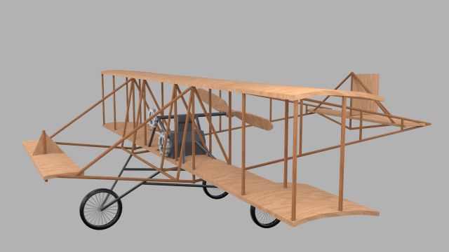 old plane 3D-Modell .c4d .max .obj .3ds .fbx .stl .blend 