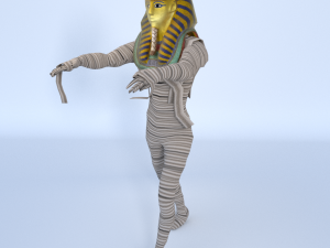 king tutankhamun mummy - game ready 3D Model