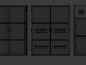 metal cabinet pack 3D 模型