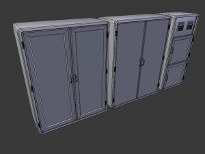metal cabinet pack 3D 模型