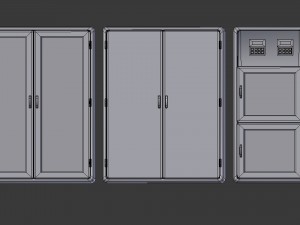 metal cabinet pack 3D 模型