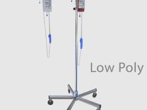 drip stand - low and high poly 3D Model
