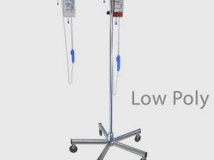 drip stand - low and high poly 3D Model