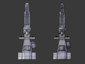 microscope - low and high poly 3D 모델