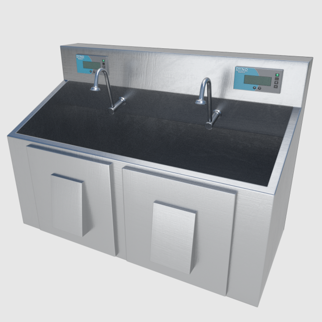 scrub sink - high and low poly Model 3D .c4d .max .obj .3ds .fbx .stl .blend 