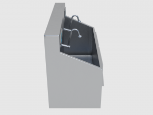 scrub sink - high and low poly Model 3D