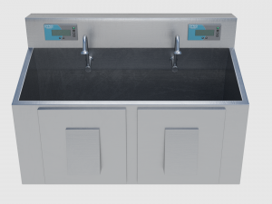 scrub sink - high and low poly Model 3D
