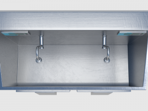 scrub sink - high and low poly Model 3D