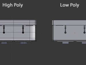 scrub sink - high and low poly Model 3D
