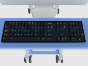 medical computer cart - low and high poly 3D 모델