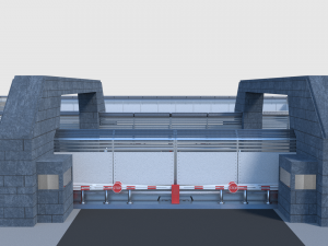 modular compound fence 3D 모델