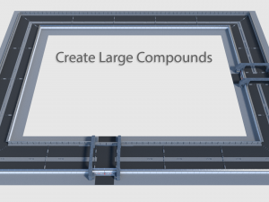 modular compound fence 3D 모델