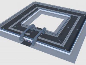 modular compound fence 3D 모델