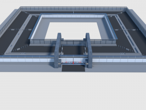modular compound fence 3D 모델