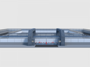 modular compound fence 3D 모델